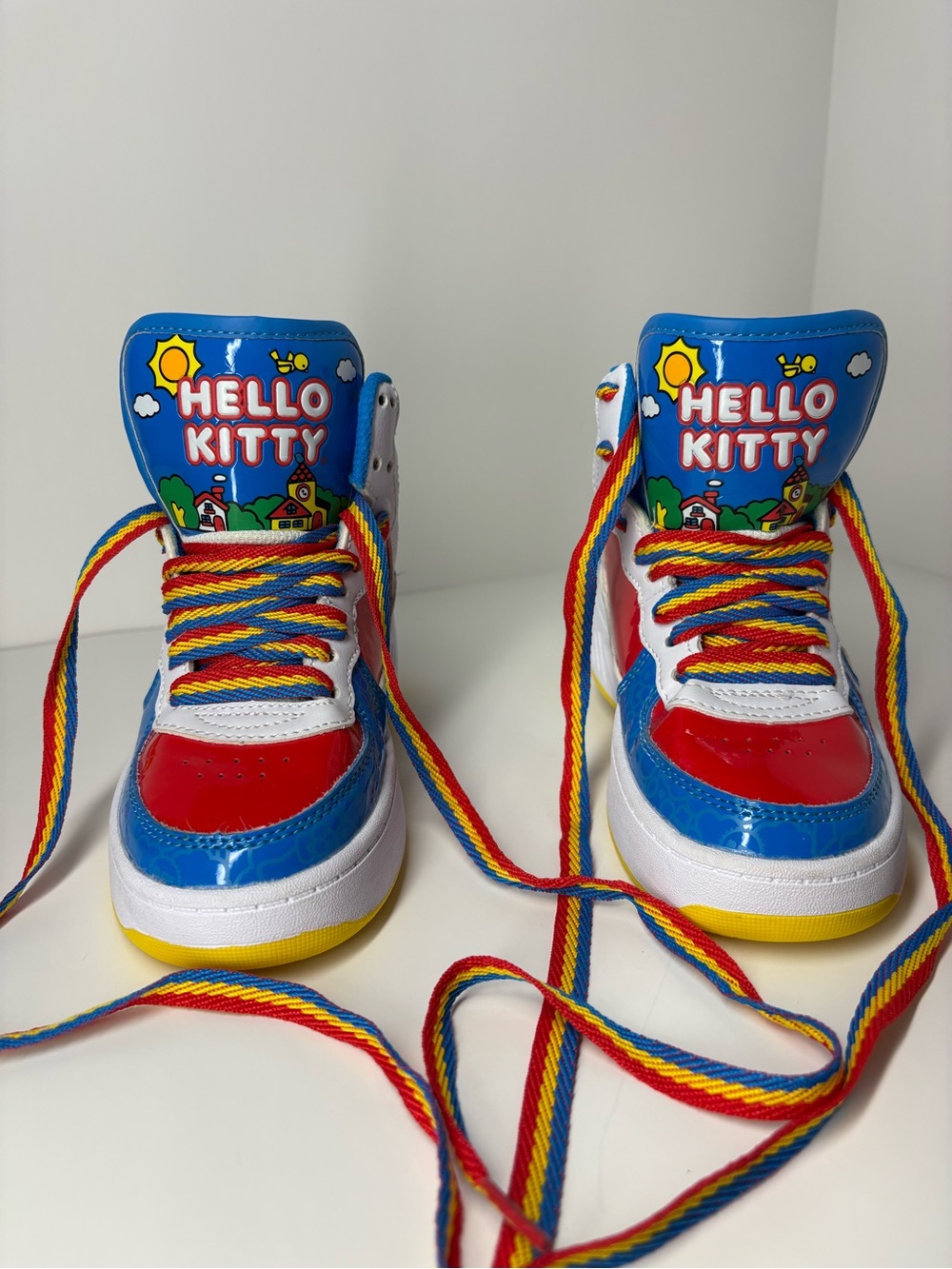 Hello Kitty Kids' High-Top Heelys in Red, Blue & White